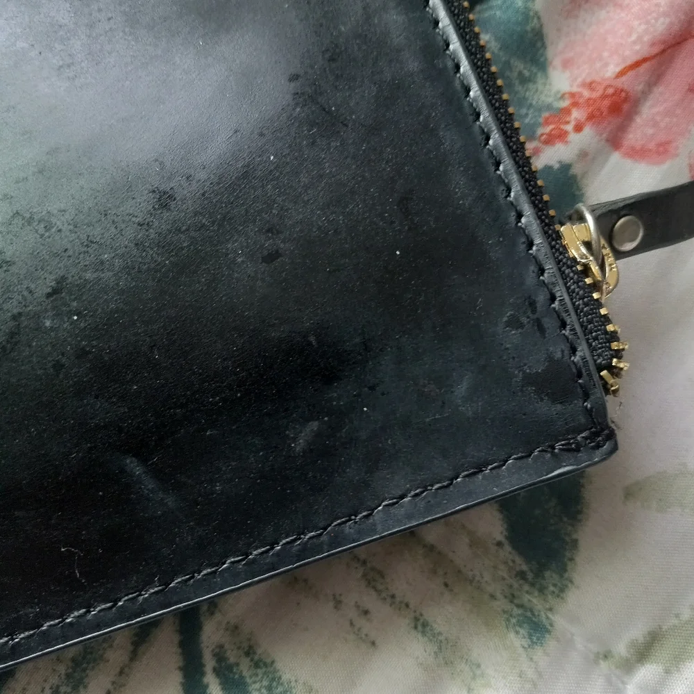 Zimmermann Black Patent Leather Zip Clutch Wristlet